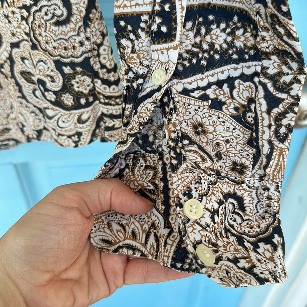 J. Crew Perfect Shirt Paisley size S - Picture 9 of 13